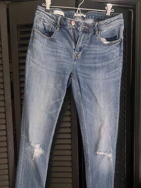 Vigoss Jagger Skinny Jeans Distressed Medium Wash Size 8